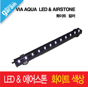 LED &amp; 에어스톤 18&quot; 인치 화이트  미국 VIA AQUA LED&amp;에어스톤 입니다. 약 45.8cm 